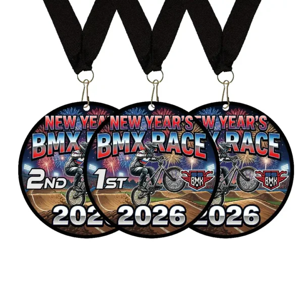 bmx new year's Race medallion 2